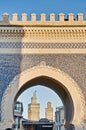 Bab Bou Jeloud gate at Fez, Morocco Royalty Free Stock Photo