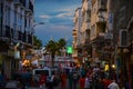 Bab El Fahs at dusk, Grand Socco, Tangier, Morocco, North Africa, Africa