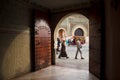 The Bab Mansour gate in Meknes, Morocco. Royalty Free Stock Photo