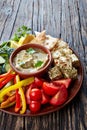 Baba ganoush a Middle Eastern dip, vertical