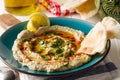 Baba ganoush typical arabian food from baked eggplant Royalty Free Stock Photo