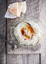 Baba ghanoush, eggplant dip, mediterranean food. Royalty Free Stock Photo