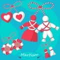 Baba Marta Bulgarian holiday theme set, Martisor