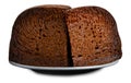 Baba Neagra, Black Baba, Traditional Moldovan Dessert on White Background