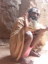 Baba sadhu near hampi kamalapur