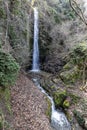 Babadag Yardan Waterfall. Yardan waterfall in mountain forest under blue sky. Babadag, Denizli, Turkey Royalty Free Stock Photo