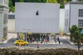 BABBACOMBE, TORQUAY, ENGLAND- 26 June 2021: Faux Apple Store at Babbacombe Model Village