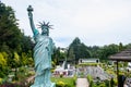 BABBACOMBE, TORQUAY, ENGLAND- 26 June 2021: Model statue of Liberty at Babbacombe Model Village