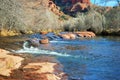 The babbling water of Oak Creek near Sedona, Arizona Royalty Free Stock Photo
