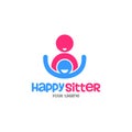 Babby Sitter with Happy Child Logo