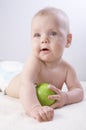 Babe and an apple #10 Royalty Free Stock Photo