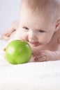 Babe and an apple #6 Royalty Free Stock Photo