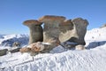 Babele Concretions in Bucegi Mountains Royalty Free Stock Photo