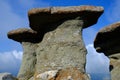 `Babele` natural rock formation in Bucegi, Romania Royalty Free Stock Photo