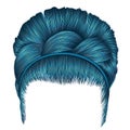 Babette of hairs with pigtail blue colors . trendy women fashion