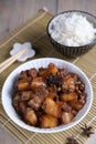 Indonesian Chinese classic food babi kecap or braised pork