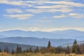 The Babia GÃ³ra range seen from the top of Jalowiec in Beskid Makowski, Poland