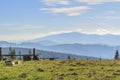 The Babia GÃ³ra range seen from the top of Jalowiec in Beskid Makowski, Poland