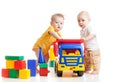 Babies boys play together Royalty Free Stock Photo