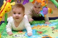 Babies playing Royalty Free Stock Photo
