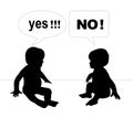 Babies talk disputing