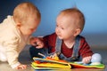 Babies with toys Royalty Free Stock Photo