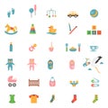 Babies toys icons Royalty Free Stock Photo