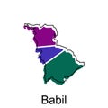 Babil City of Iraq map vector illustration design template on white background Royalty Free Stock Photo