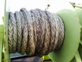 Babina with a sea mooring rope. Mooring on the ship Royalty Free Stock Photo
