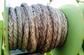 Babina with a sea mooring rope. Mooring on the Royalty Free Stock Photo