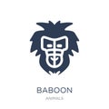 Baboon icon. Trendy flat vector Baboon icon on white background