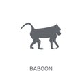 Baboon icon. Trendy Baboon logo concept on white background from