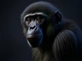 Baboon isolated. Ai Generated Royalty Free Stock Photo