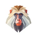 BABOON WILD ANIMAL FLAT LOGO MASCOT Royalty Free Stock Photo