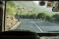 Baboons on the road in Tanzania Royalty Free Stock Photo