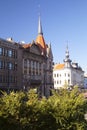 Babos Palace and Szeki Palace - Buildings in the city center Cluj Napoca, Kolozsvar, Klausenburg, Transylvania, Romania Royalty Free Stock Photo