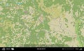 Babrujsk District outlined, Belarus. Topographic Humanitarian Royalty Free Stock Photo