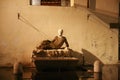 Babuino fountain with lying statue, Rome, Italy