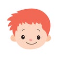 Vector Illustration Artwork of Small Baby face with orange-colored hair. Royalty Free Stock Photo