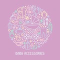 Baby accessories elements card