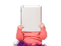 Baby addict to digital tablet