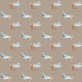 Baby Airplane, Baby Plane Pattern, Watercolor Seamless Pattern