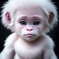 Baby albino gorilla created with Generative AI