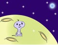 Baby alien on moon