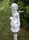 Baby angel - sculpture in the garden at Hodos-Bodrog Monastery - Arad, Romania Royalty Free Stock Photo