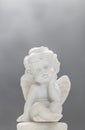 Baby Angel On Smoky Background 1 Royalty Free Stock Photo