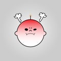 Baby angry icon