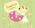 Baby arrival announcement card Royalty Free Stock Photo
