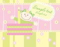 Baby arrival announcement card Royalty Free Stock Photo