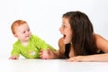 Baby and Babysitter Royalty Free Stock Photo